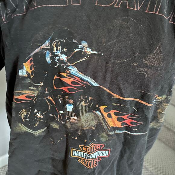 Vtg Harley Davidson tshirt flaming cycle size M - Picture 1 of 4